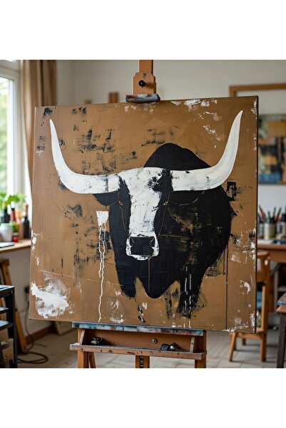 Nurşahın Resimleri El Yapımı Boğa Kanvas Tablo