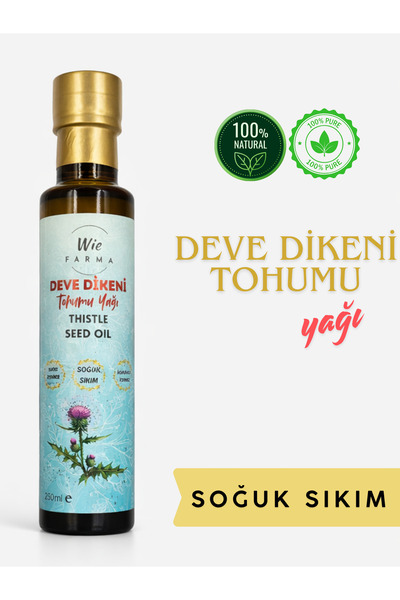 Wie Farma Deve Dikeni Tohumu Yağı 250 ml Soğuk Sıkım Cam Şişe Doğal Bakım Yağı