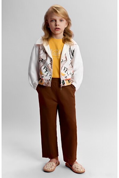 nk kids Li̇mi̇ Girl's Soft Textured Lined Jacket, Lycra Pants, T-Shirt, 3-Pie...