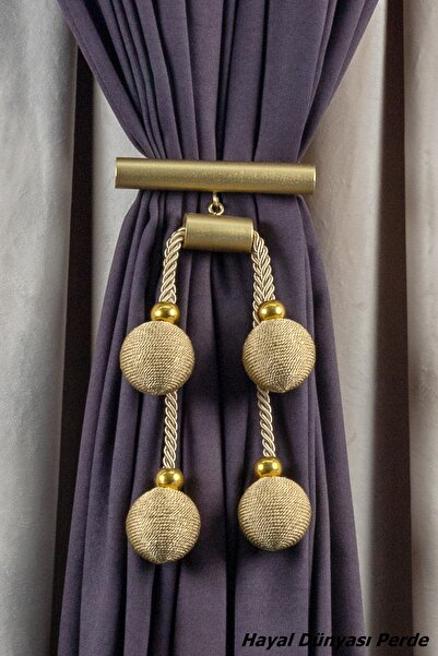 Hayal Dünyası Orta Bağlama Özel Yapım İp Sargı 4 Toplu Perde Bağı Braçol Perd...