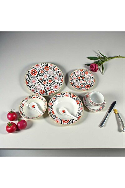 AR HOME 42 Pcs Porcelain Dinner set - Round Shape - 6 Person