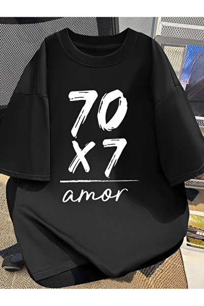 ibibik moda Men's special printed oversize cotton bicycle collar t-shirt