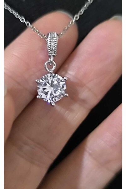 mixify ✨   قلادة من الفولاذ مرصعة بحجر الزركون - هدية عيد الحب ✨