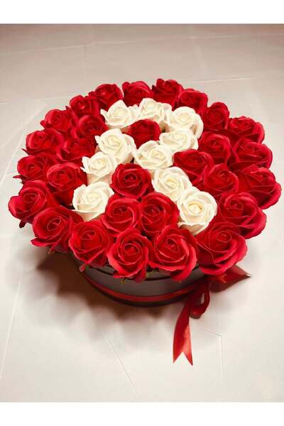 OEM Premium Box of 38 Soap Roses – Personalized Edition with Initial "R"