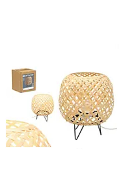 GIFT GIFTDECOR Premium woven bamboo table lamp, oval design, ambient lighting