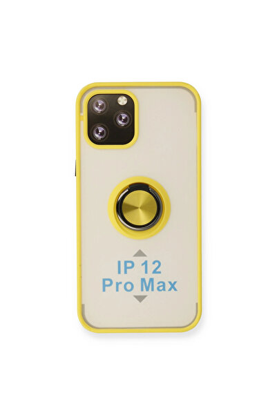 eco port iPhone 12 Pro Case Montreal Silicone Cover with Ring - Yellow