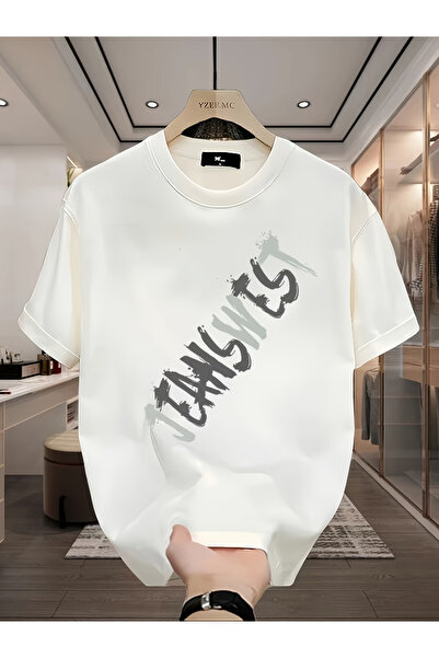 ibibik moda Unisex streetwear men's soft combed oversize t-shirt