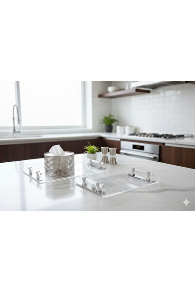 Generic Serving tray set with tissue box