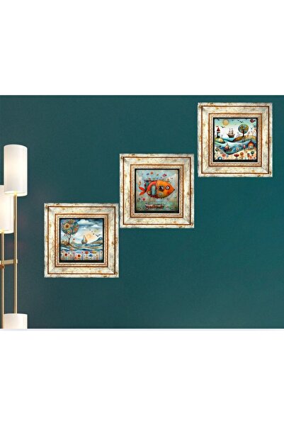STONEVİVEART Fantastik Resimler Doğal Taş Üzerine UV Baskı Dekoratif Tablo 3 ...