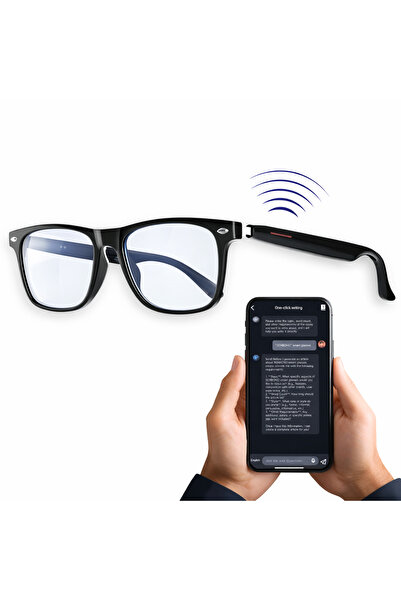Om PC protective glasses with Bluetooth calls & music, touch/voice control, I...