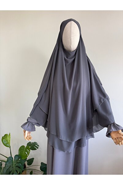 MonaCe Collection STİLELA 3 Katlı Multi Şifon Büyük Boy Oval Sufle