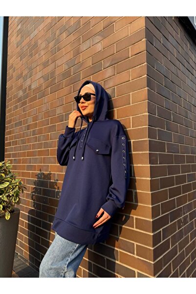 TCN Scuba çıtçıtlı tesettür sweatshirt