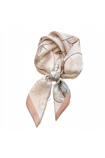 Carla Moreno Women's Printed scarf, silk type, elegant shawl for gift, 70×70 cm