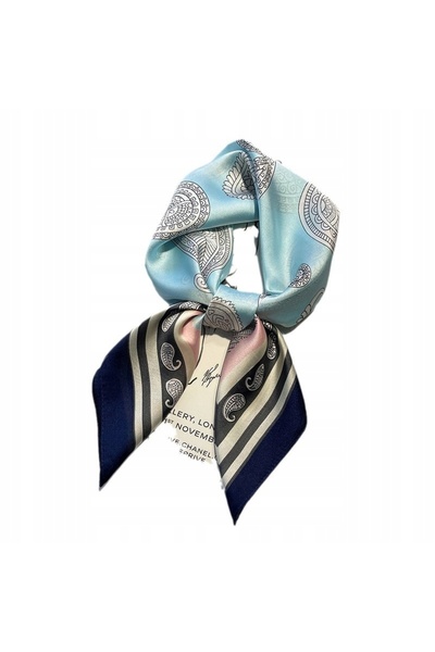 Carla Moreno Eșarfă dama cu imprimeu, tip mătase, șal elegant pentru cadou, 7...