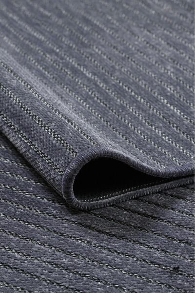 Elvey Home Antrasit Şönil Kilim Pamuk Yıkanabilir Robot Süpürge Kaymaz Taban ...