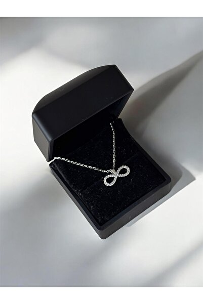 ACQUA BELLA 925 Ayar Gümüş Kaplama Sonsuzluk Kolye 14 Şubat Sevgililer Günü H...