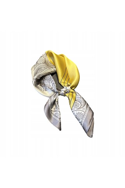 Carla Moreno Women's Printed scarf, silk type, elegant shawl for gift, 70×70 cm