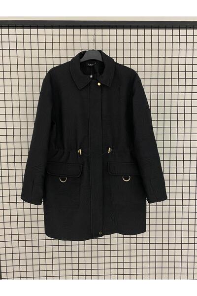 Armine TREND New Season Adjustable Waist Embossed Patterned Hidden Zipper Jacket