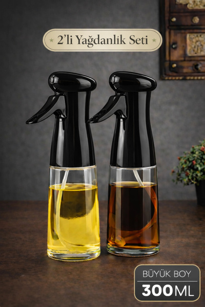 Tilbe Home Büyük Boy Sprey Yağdanlık Airfryer Püskürtmeli Cam Şişe Ayçiçek Ze...