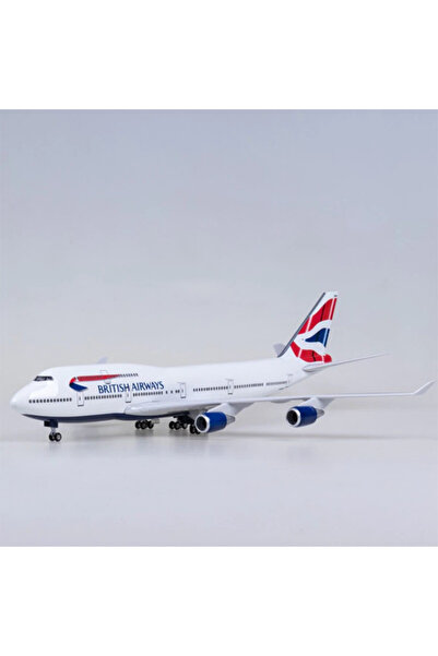 Genel Markalar British Airways Boeing 747 Yolcu Uçağı Model Uçak 1/150 Ölçek 47cm