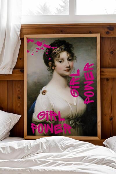 Saturn Luise von Mecklenburg Girl Power Tablou înrămat Artă feministă Cadou d...
