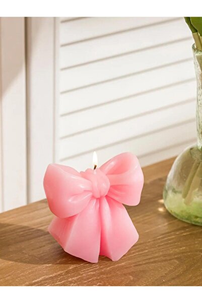 LC Waikiki Pembe Fiyonk Figürlü Mum 9 Cm (S6)