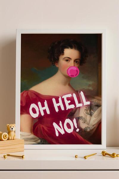 Saturn О, по дяволите, не! Картина в рамка Хумористичен класически арт плакат...