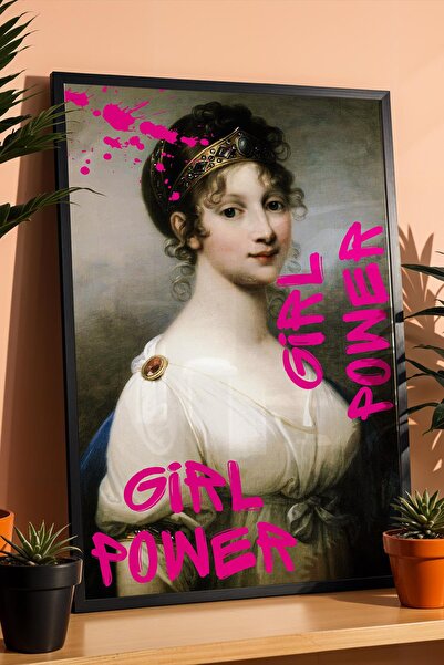 Saturn Luise von Mecklenburg Girl Power Tablou înrămat Artă feministă Cadou d...
