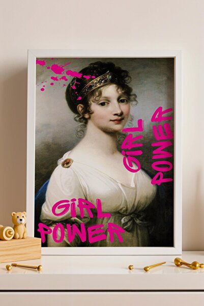 Saturn Luise von Mecklenburg Girl Power Tablou înrămat Artă feministă Cadou d...