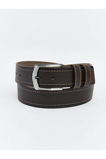 LC Waikiki Peak New Season Leather Look Decorative Stitched Men's Belt