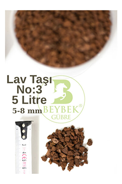 Beybek Gübre Lav Taşı Kırığı No:3 5-8 Mm 5 L Dekoratif Saksı Süsleme ve Drena...