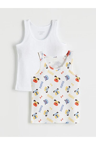 LC Waikiki White Crew Neck Boys' Undershirt 2-Pack (S6)