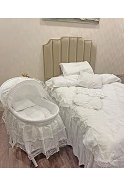 Fun Moment Postpartum Bedding Set with Moses Basket - White