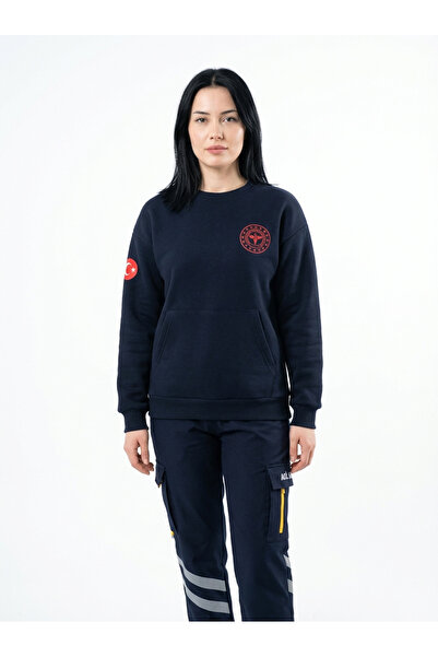 Pratik Medikal 112 Emergency Health Sweatshirt Three Threaded Kangaroo Pocket...