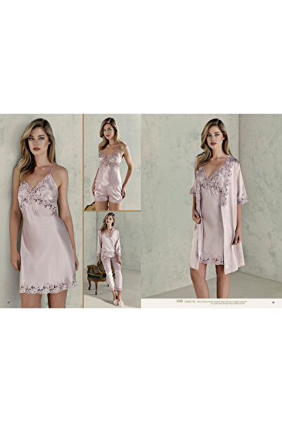 Espuar 1310 Kadın 6 Parça Dantel Detaylı Saten takım