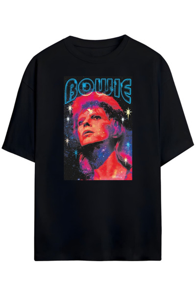 Pandorica's تي شيرت قطني للجنسين بتصميم ديفيد باوي