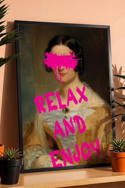 Saturn Relaxează-te și bucură-te de tabloul înrămat cu detalii pictate în for...