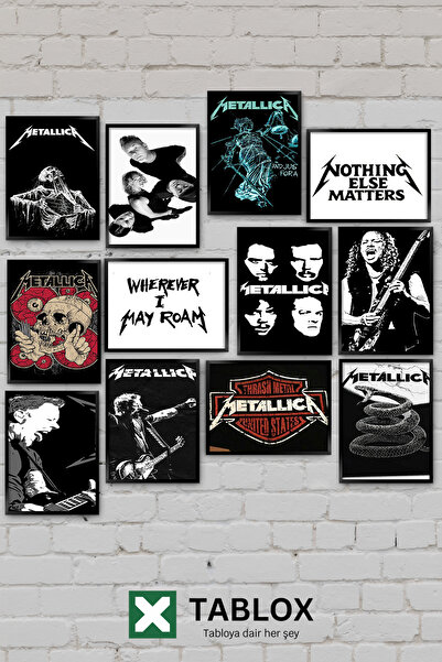 TABLOX 12 Piece Metallica Heavy Metal Rock Music Album Group Decorative Mdf P...