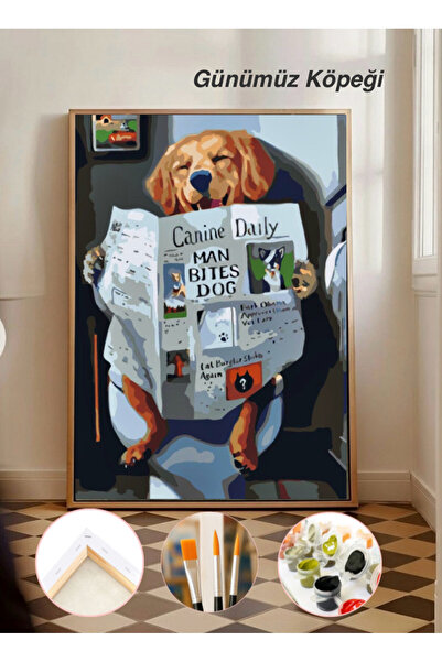 TT ART Sayılarla Boyama Çerçeveli Hobi Seti Numaralı Tuval Fırça Boya, Kasnak...