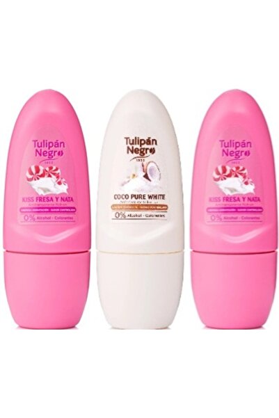 Tulipan Negro Set Rol-On-3bucati-Capsuni si Cocos-150ml