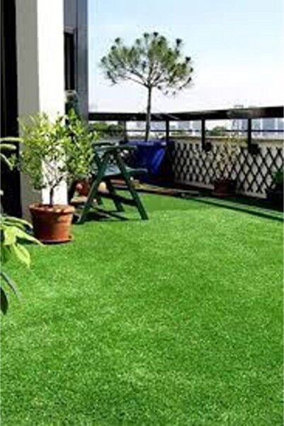 Nurteks 400x350cm  En 4 mt X Boy 3.5 mt Suni Yeşil Çim Halı Kalınlık:7mm