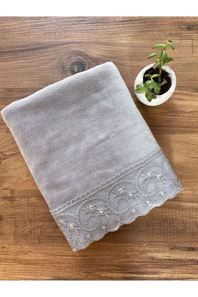 Çeyiz Bahçesi Πετσέτα Sadem Grey Velvet 50&90