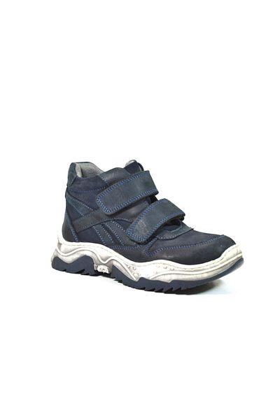 PİNKY PİNKY 270 Γνήσιο δέρμα Navy Blue Velcro Ορθοπεδικές Μπότες για αγόρια 26-36