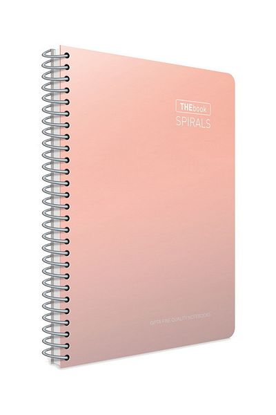 Gıpta دفتر ملاحظات The Book Spirals مقاس 17x24 100 ورقة بغطاء صلب حلزوني (5517) وردي فاتح غير مبطن