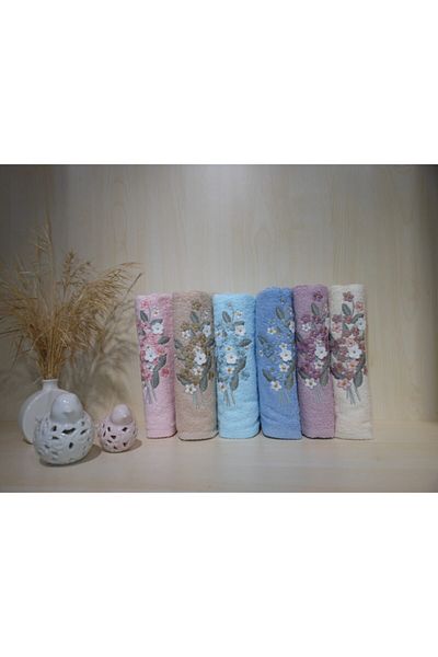 Onur Home Collection Κεντημένη πετσέτα χεριών 6 τεμαχίων