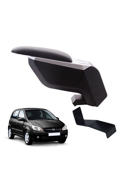 3 Tıkla Hyundai Getz 2004 Armrest with Steel Legs Without Piercing Grey-black