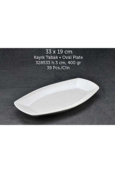 Tuva Therm Quadro Kırılmaz Melamin Kayık Tabak 33x19 Cm 1 Adet