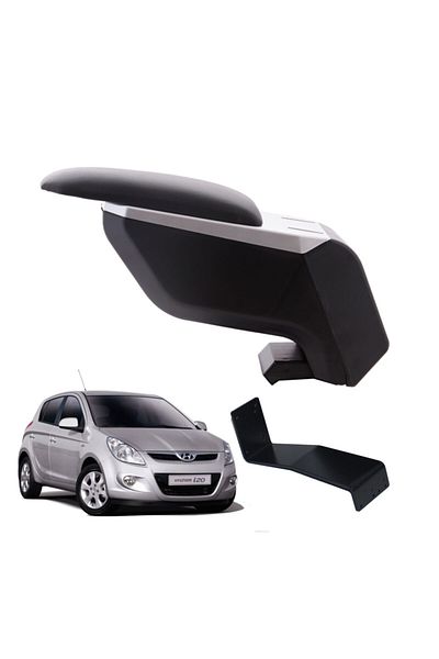 3 Tıkla Hyundai I20 2010 Armrest with Steel Foot Without Piercing Grey-black