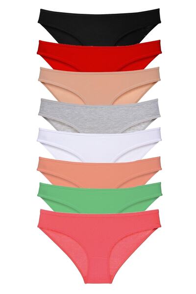 Generic Brand 8 Pieces Super Eco Set Lycra Women's Slip Panties Set 1