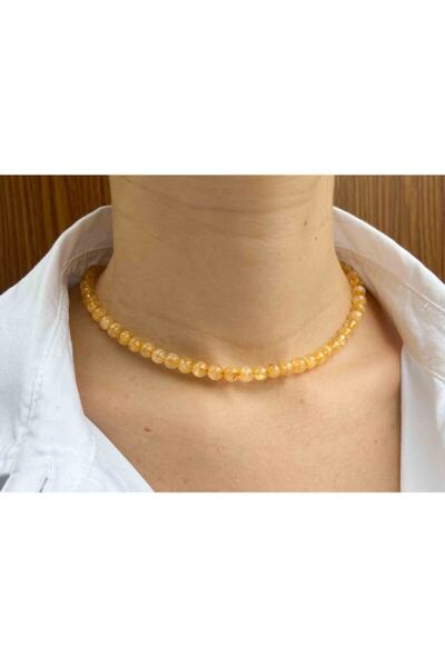 Mucize Taş قلادة من حجر السترين الطبيعي 6 ملم